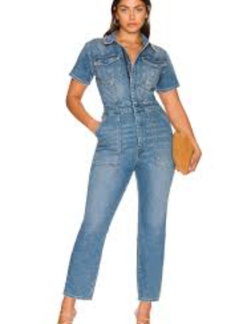 Good American Fit for Success Denim Jumpsuit Size S NWT MSRP $199